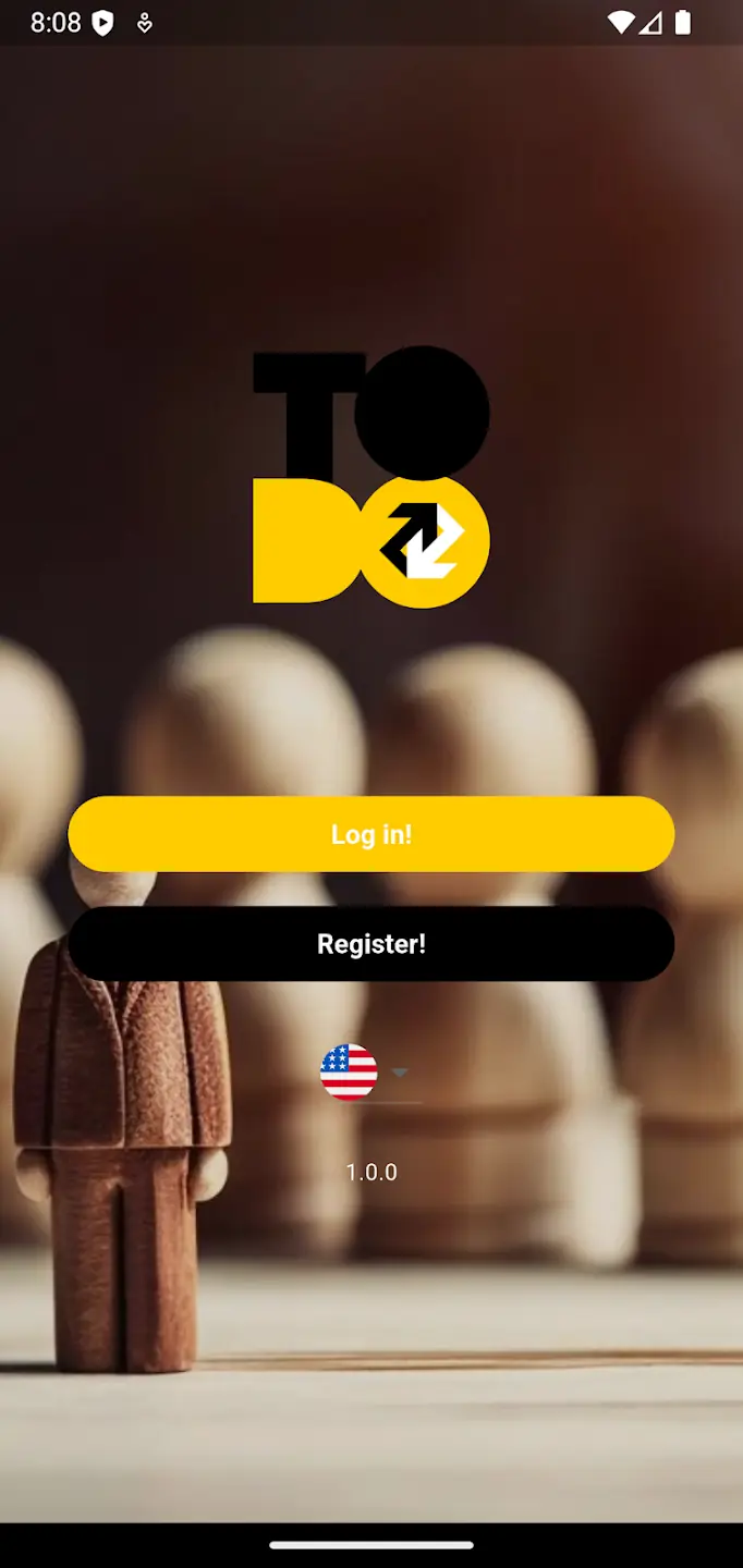Login screen